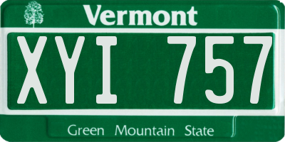 VT license plate XYI757