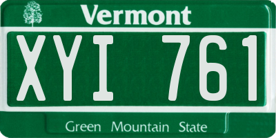VT license plate XYI761