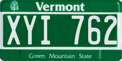 VT license plate XYI762