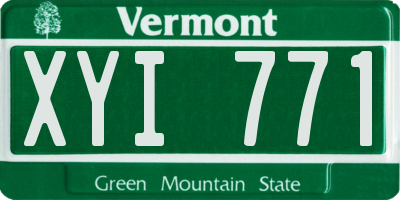 VT license plate XYI771