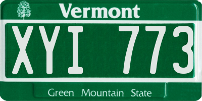 VT license plate XYI773