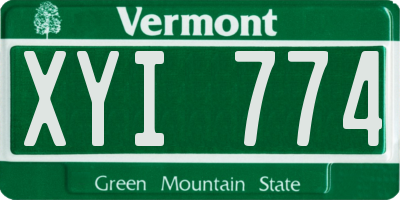 VT license plate XYI774