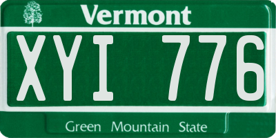 VT license plate XYI776