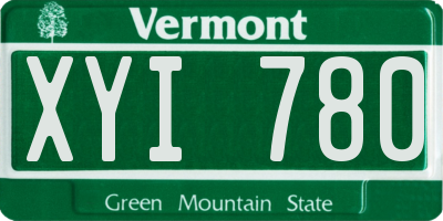 VT license plate XYI780