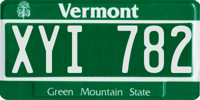 VT license plate XYI782