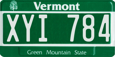 VT license plate XYI784