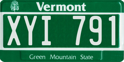 VT license plate XYI791