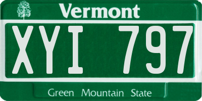 VT license plate XYI797