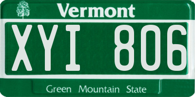 VT license plate XYI806