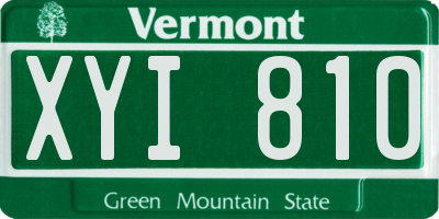 VT license plate XYI810