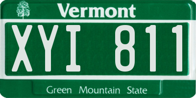 VT license plate XYI811