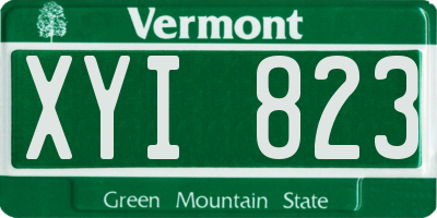 VT license plate XYI823