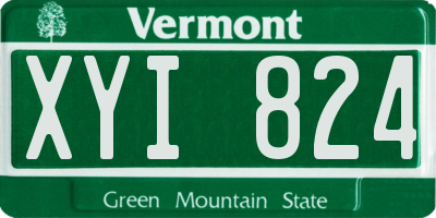 VT license plate XYI824