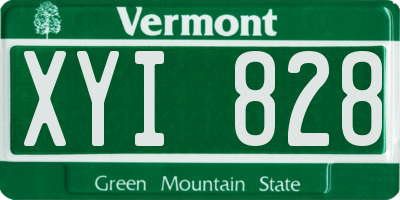 VT license plate XYI828