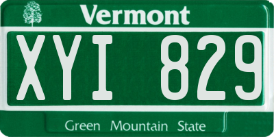 VT license plate XYI829