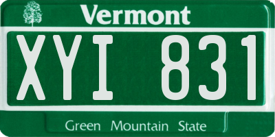 VT license plate XYI831