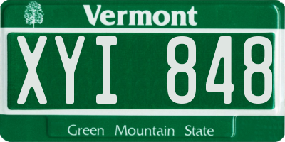 VT license plate XYI848
