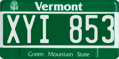 VT license plate XYI853