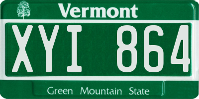 VT license plate XYI864
