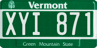 VT license plate XYI871