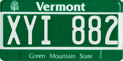 VT license plate XYI882