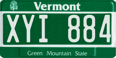 VT license plate XYI884