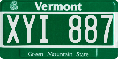 VT license plate XYI887