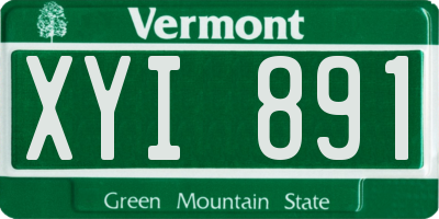 VT license plate XYI891