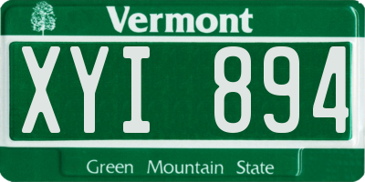 VT license plate XYI894