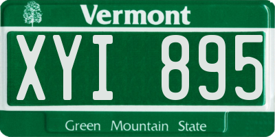 VT license plate XYI895