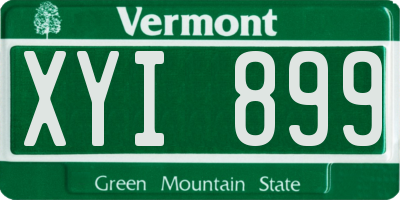 VT license plate XYI899