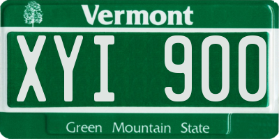 VT license plate XYI900