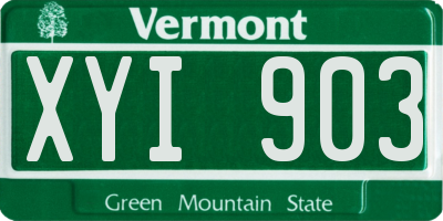 VT license plate XYI903