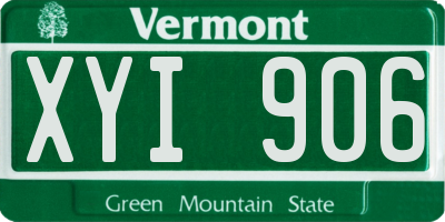 VT license plate XYI906