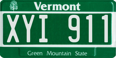VT license plate XYI911