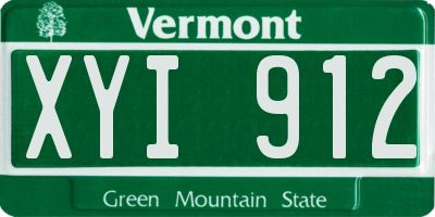VT license plate XYI912