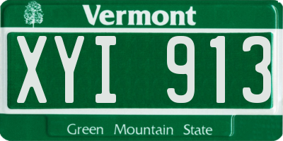 VT license plate XYI913