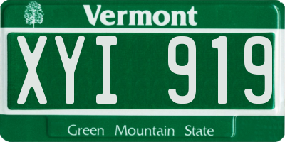 VT license plate XYI919