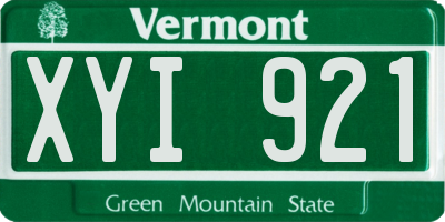 VT license plate XYI921