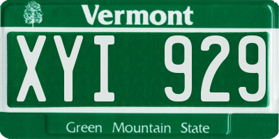 VT license plate XYI929