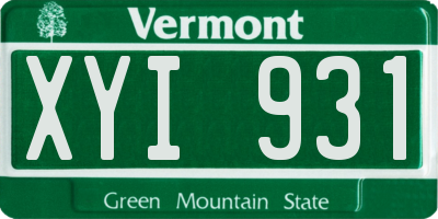 VT license plate XYI931