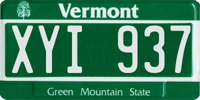 VT license plate XYI937