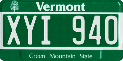 VT license plate XYI940
