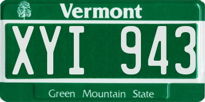VT license plate XYI943