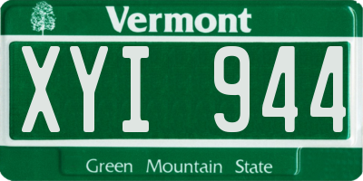 VT license plate XYI944