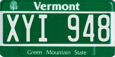 VT license plate XYI948