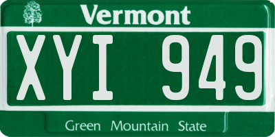 VT license plate XYI949