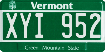 VT license plate XYI952