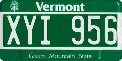 VT license plate XYI956