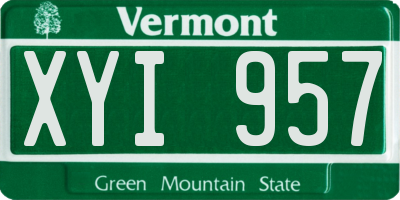 VT license plate XYI957